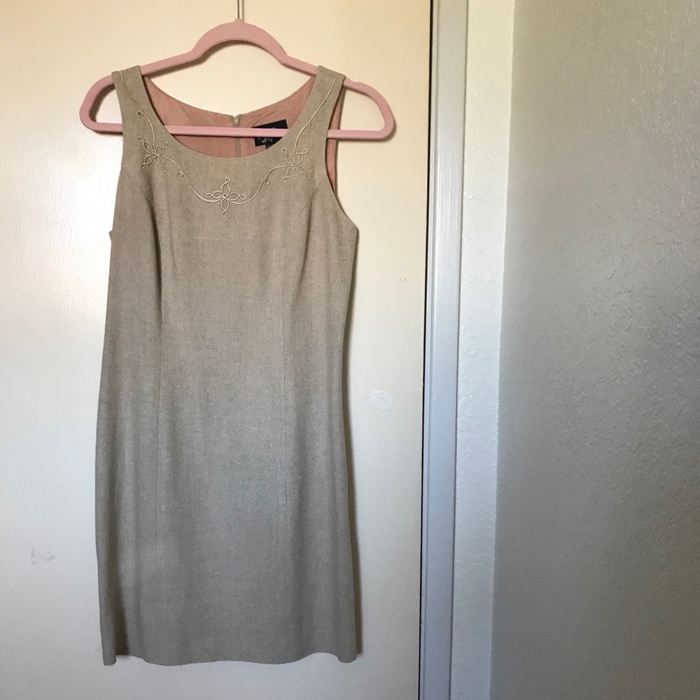 Beige sleeveless dress